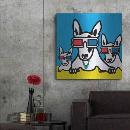 Luxe Metal Art 'Dogi' by Mark Ashkenazi, Metal Wall Art,36x36