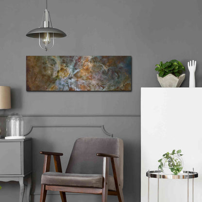 Luxe Metal Art 'Carina Nebula' Hubble Space Telescope, Metal Wall Art,36x12