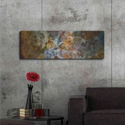Luxe Metal Art 'Carina Nebula' Hubble Space Telescope, Metal Wall Art,48x16