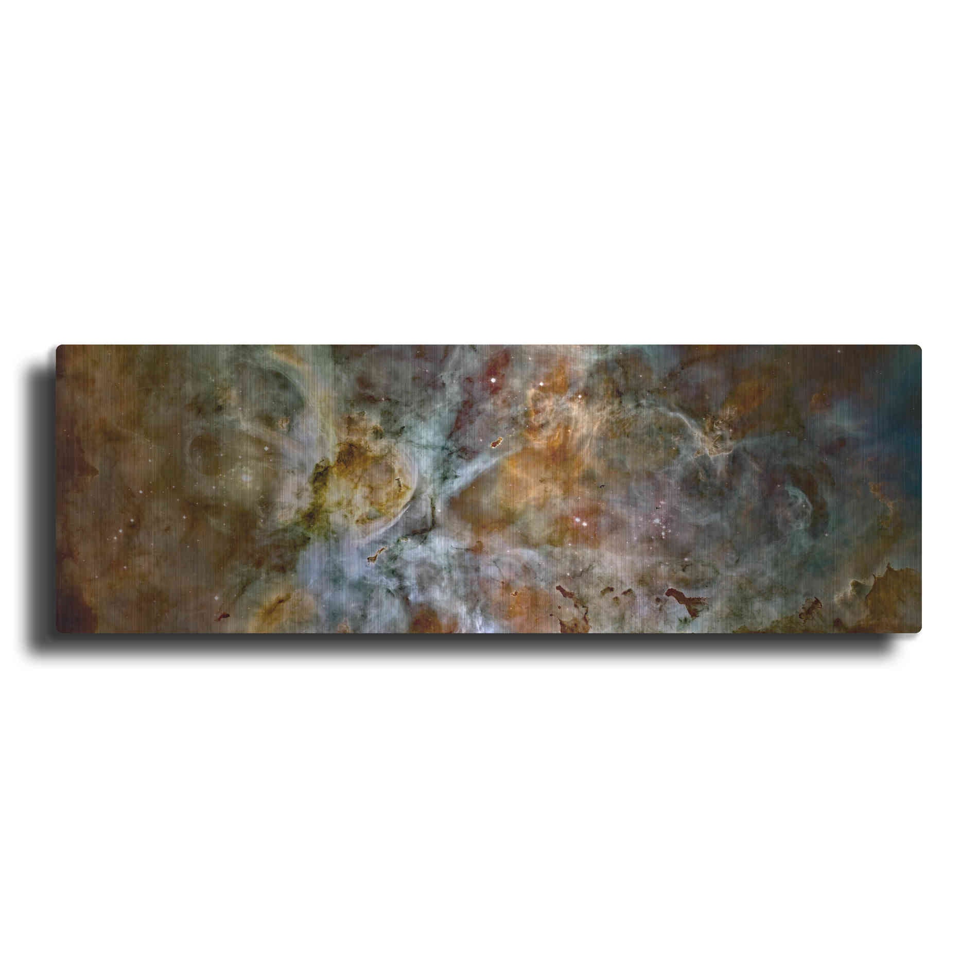 Luxe Metal Art 'Carina Nebula' Hubble Space Telescope, Metal Wall Art,3:1 L