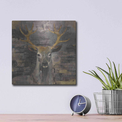 Luxe Metal Art 'The Leader Gold' by Albena Hristova, Metal Wall Art,12x12