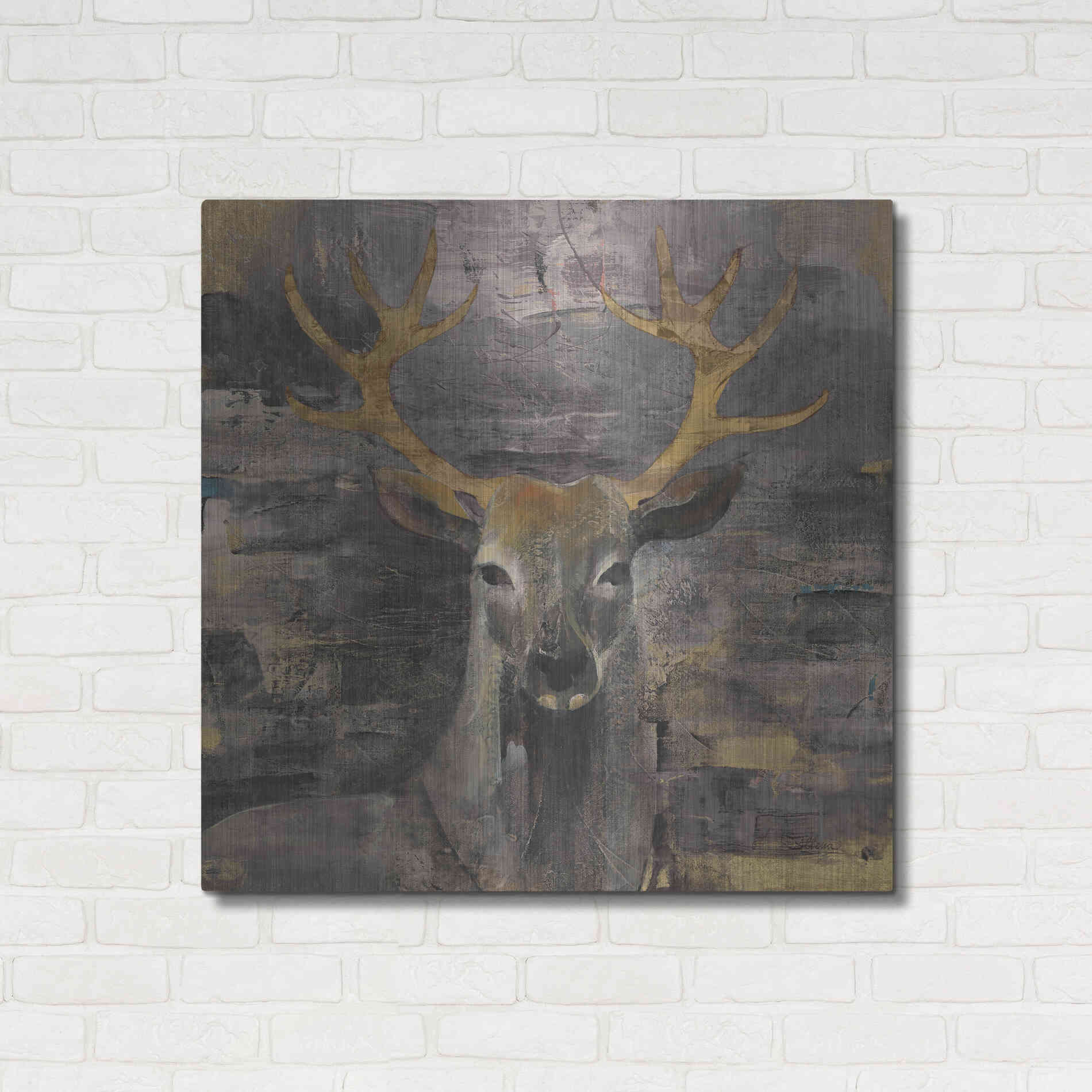 Luxe Metal Art 'The Leader Gold' by Albena Hristova, Metal Wall Art,36x36