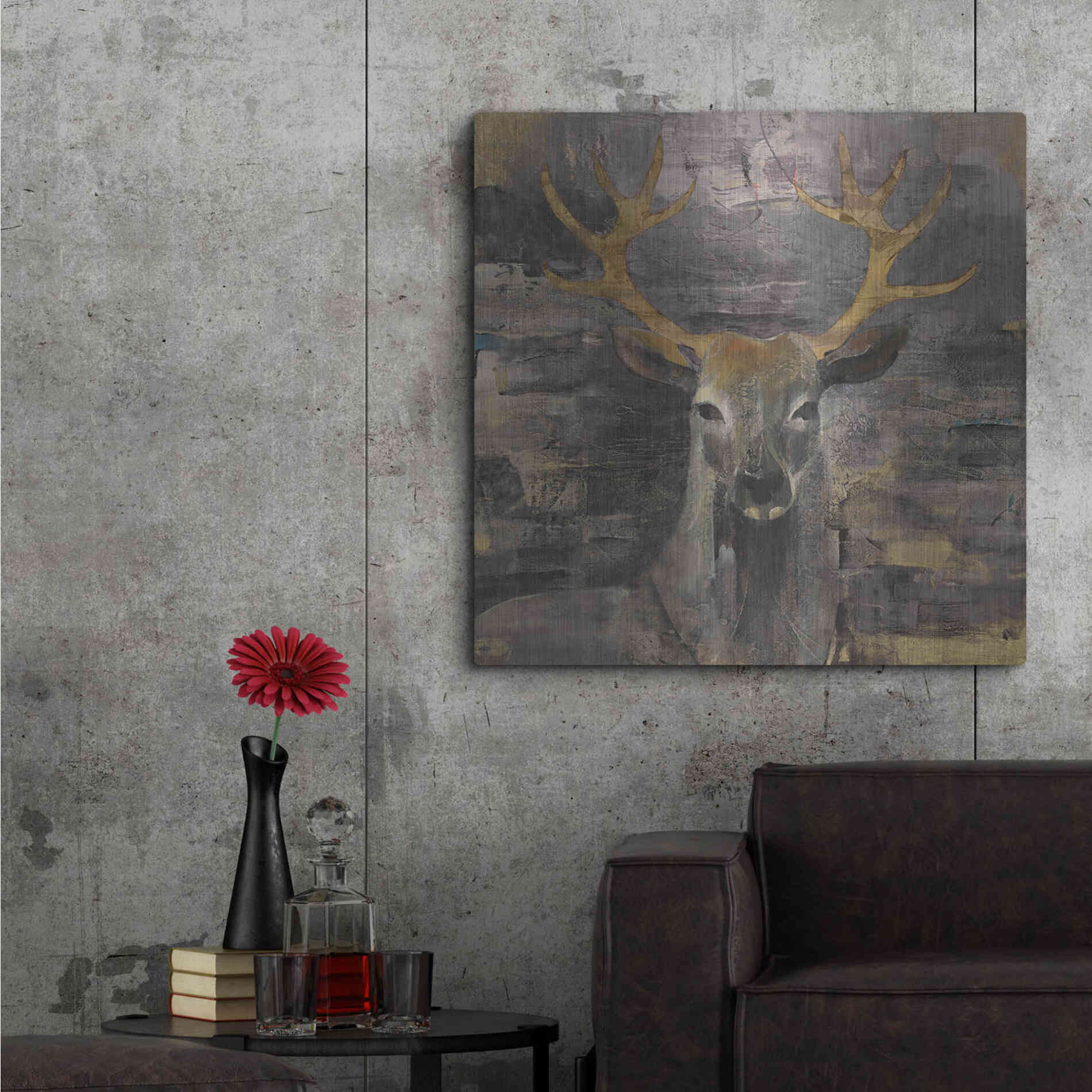 Luxe Metal Art 'The Leader Gold' by Albena Hristova, Metal Wall Art,36x36