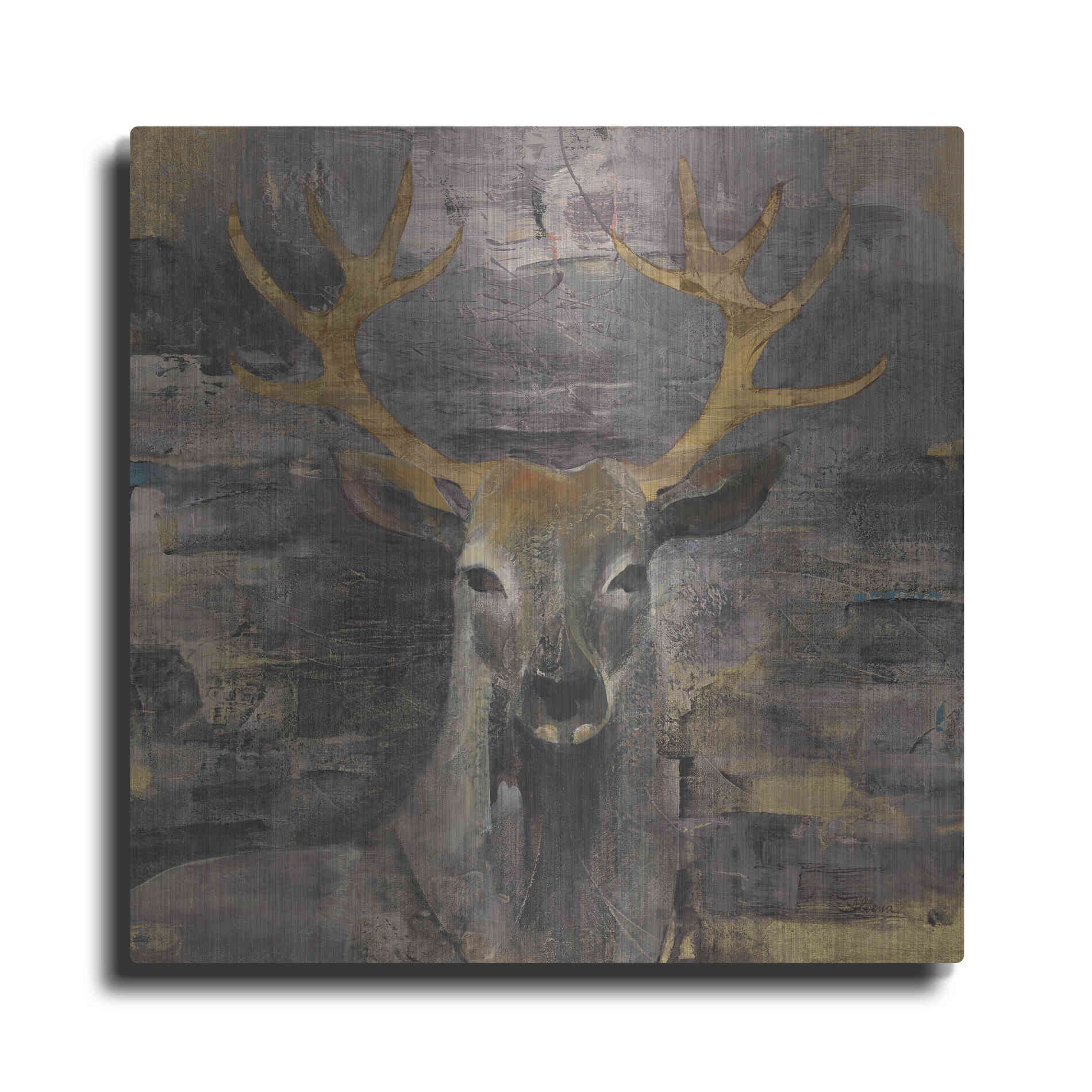 Luxe Metal Art 'The Leader Gold' by Albena Hristova, Metal Wall Art