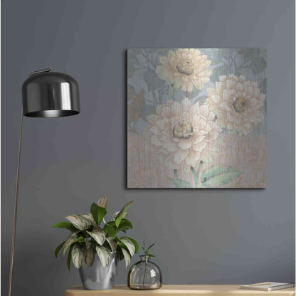 Luxe Metal Art 'Trois Fleurs Collection B' by Tim O'Toole, Metal Wall Art,24x24