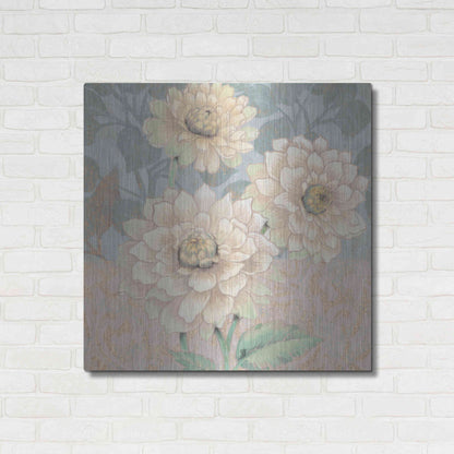 Luxe Metal Art 'Trois Fleurs Collection B' by Tim O'Toole, Metal Wall Art,36x36