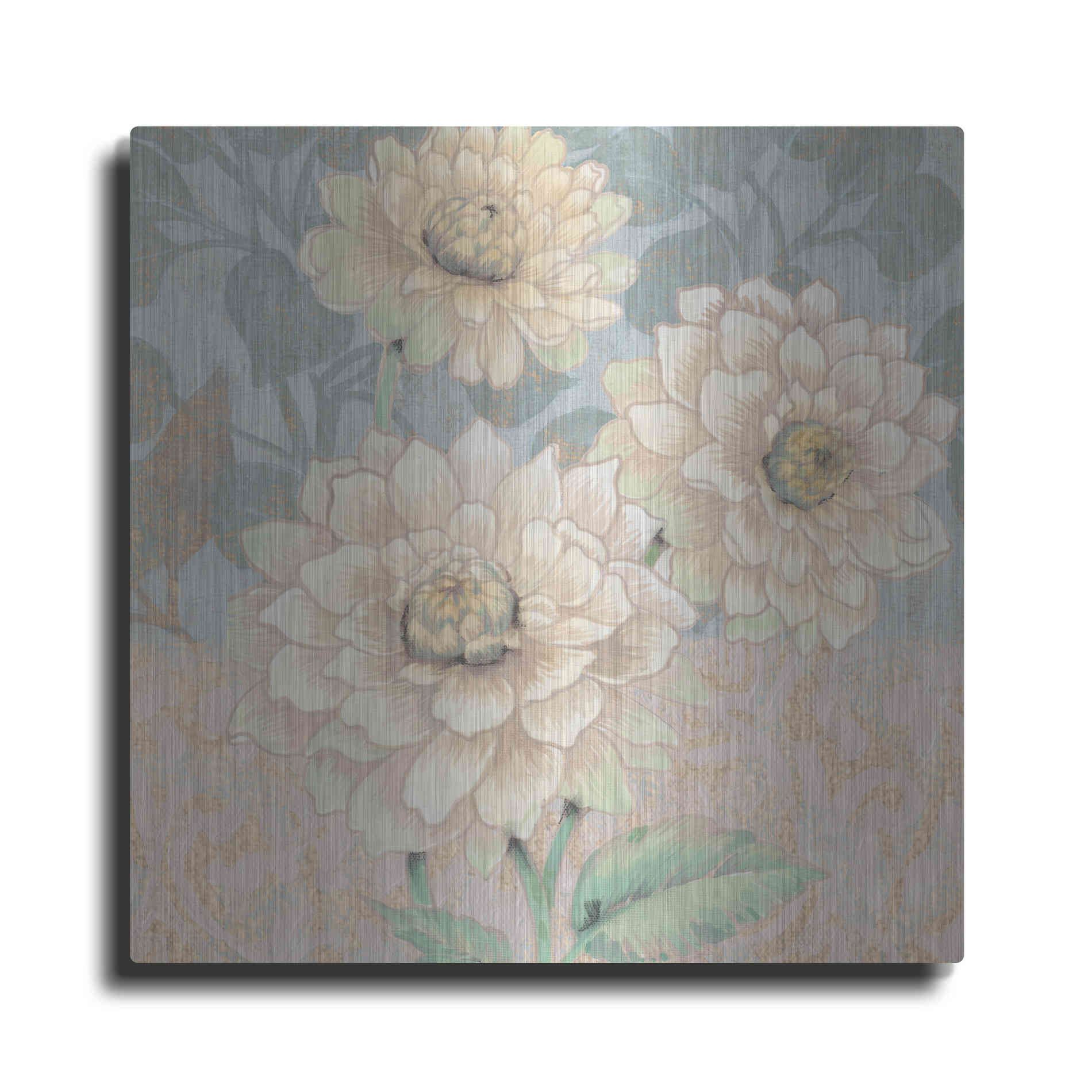 Luxe Metal Art 'Trois Fleurs Collection B' by Tim O'Toole, Metal Wall Art