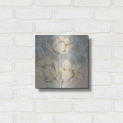 Luxe Metal Art 'Trois Fleurs Collection D' by Tim O'Toole, Metal Wall Art,12x12