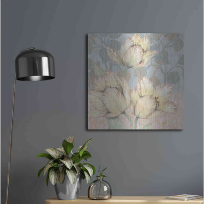 Luxe Metal Art 'Trois Fleurs Collection D' by Tim O'Toole, Metal Wall Art,24x24