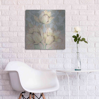Luxe Metal Art 'Trois Fleurs Collection D' by Tim O'Toole, Metal Wall Art,24x24