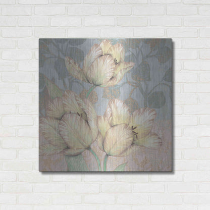 Luxe Metal Art 'Trois Fleurs Collection D' by Tim O'Toole, Metal Wall Art,36x36