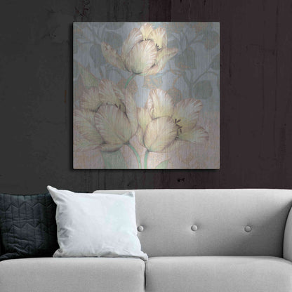Luxe Metal Art 'Trois Fleurs Collection D' by Tim O'Toole, Metal Wall Art,36x36