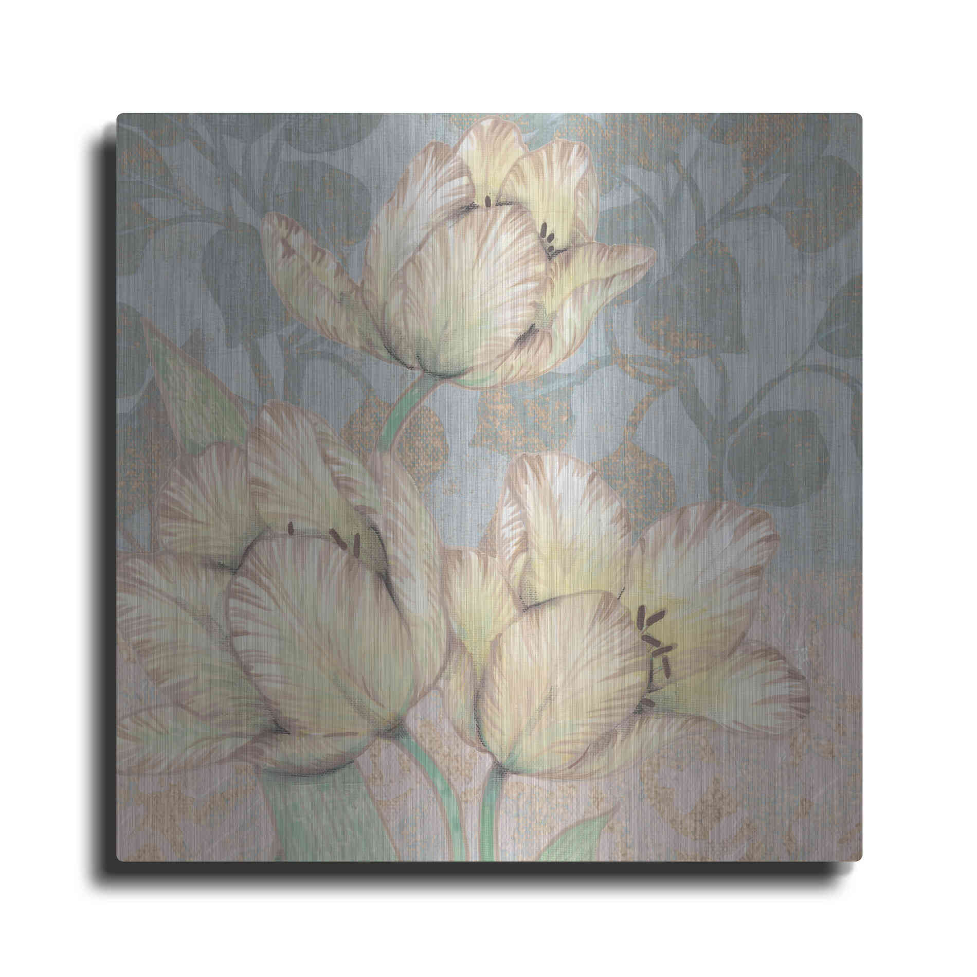 Luxe Metal Art 'Trois Fleurs Collection D' by Tim O'Toole, Metal Wall Art