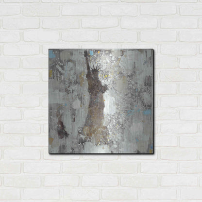 Luxe Metal Art 'Statue of Liberty Neutral' by Albena Hristova, Metal Wall Art,24x24