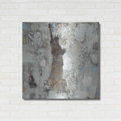 Luxe Metal Art 'Statue of Liberty Neutral' by Albena Hristova, Metal Wall Art,36x36