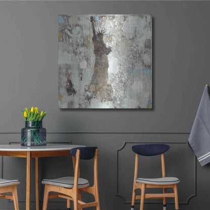 Luxe Metal Art 'Statue of Liberty Neutral' by Albena Hristova, Metal Wall Art,36x36