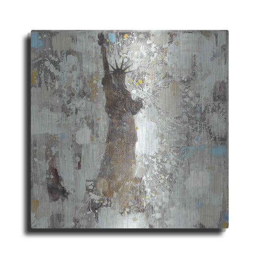 Luxe Metal Art 'Statue of Liberty Neutral' by Albena Hristova, Metal Wall Art