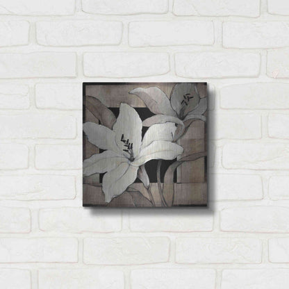 Luxe Metal Art 'Dramatic Lily Grid I' by Tim O'Toole, Metal Wall Art,12x12