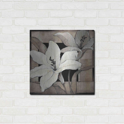 Luxe Metal Art 'Dramatic Lily Grid I' by Tim O'Toole, Metal Wall Art,24x24