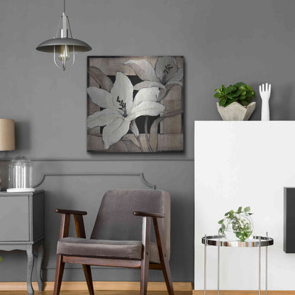 Luxe Metal Art 'Dramatic Lily Grid I' by Tim O'Toole, Metal Wall Art,24x24