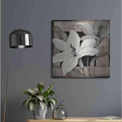 Luxe Metal Art 'Dramatic Lily Grid I' by Tim O'Toole, Metal Wall Art,24x24