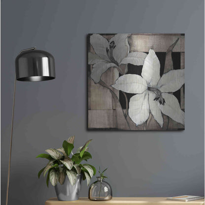 Luxe Metal Art 'Dramatic Lily Grid II' by Tim O'Toole, Metal Wall Art,24x24
