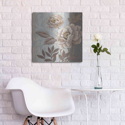 Luxe Metal Art 'Parisian Peony I' by Tim O'Toole, Metal Wall Art,24x24