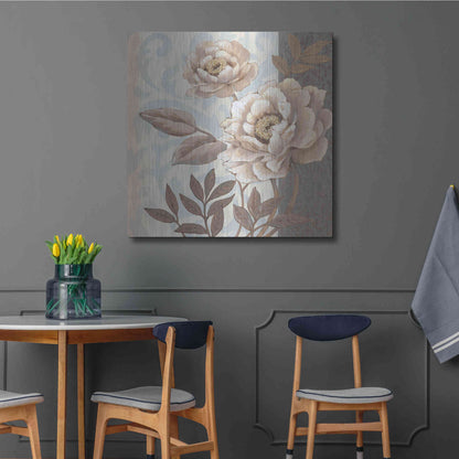 Luxe Metal Art 'Parisian Peony I' by Tim O'Toole, Metal Wall Art,36x36