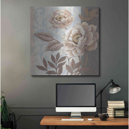 Luxe Metal Art 'Parisian Peony I' by Tim O'Toole, Metal Wall Art,36x36