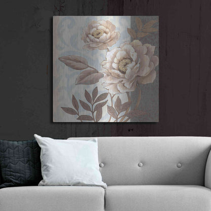 Luxe Metal Art 'Parisian Peony I' by Tim O'Toole, Metal Wall Art,36x36