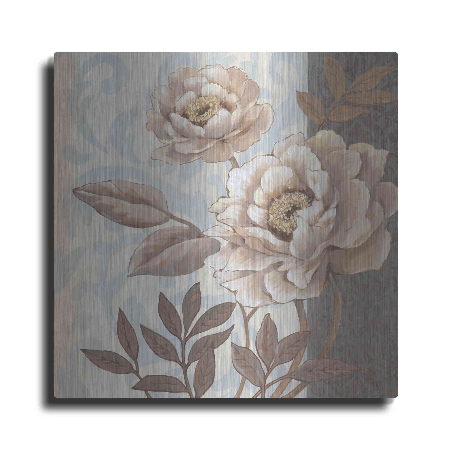 Luxe Metal Art 'Parisian Peony I' by Tim O'Toole, Metal Wall Art