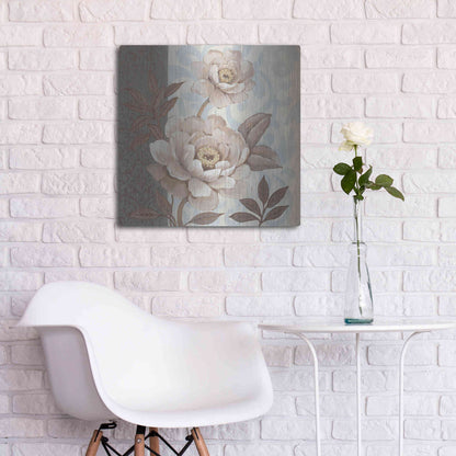 Luxe Metal Art 'Parisian Peony II' by Tim O'Toole, Metal Wall Art,24x24