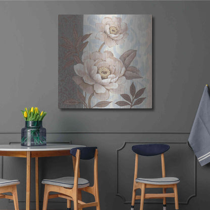 Luxe Metal Art 'Parisian Peony II' by Tim O'Toole, Metal Wall Art,36x36
