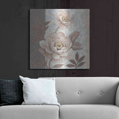 Luxe Metal Art 'Parisian Peony II' by Tim O'Toole, Metal Wall Art,36x36
