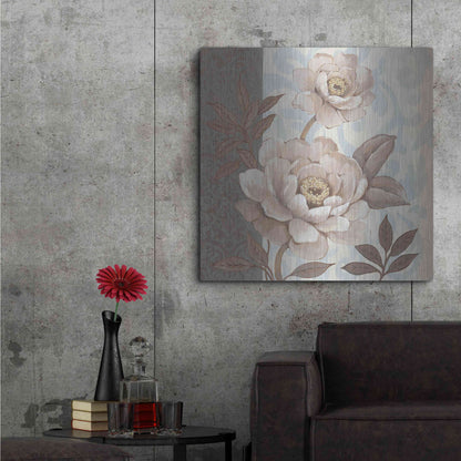 Luxe Metal Art 'Parisian Peony II' by Tim O'Toole, Metal Wall Art,36x36