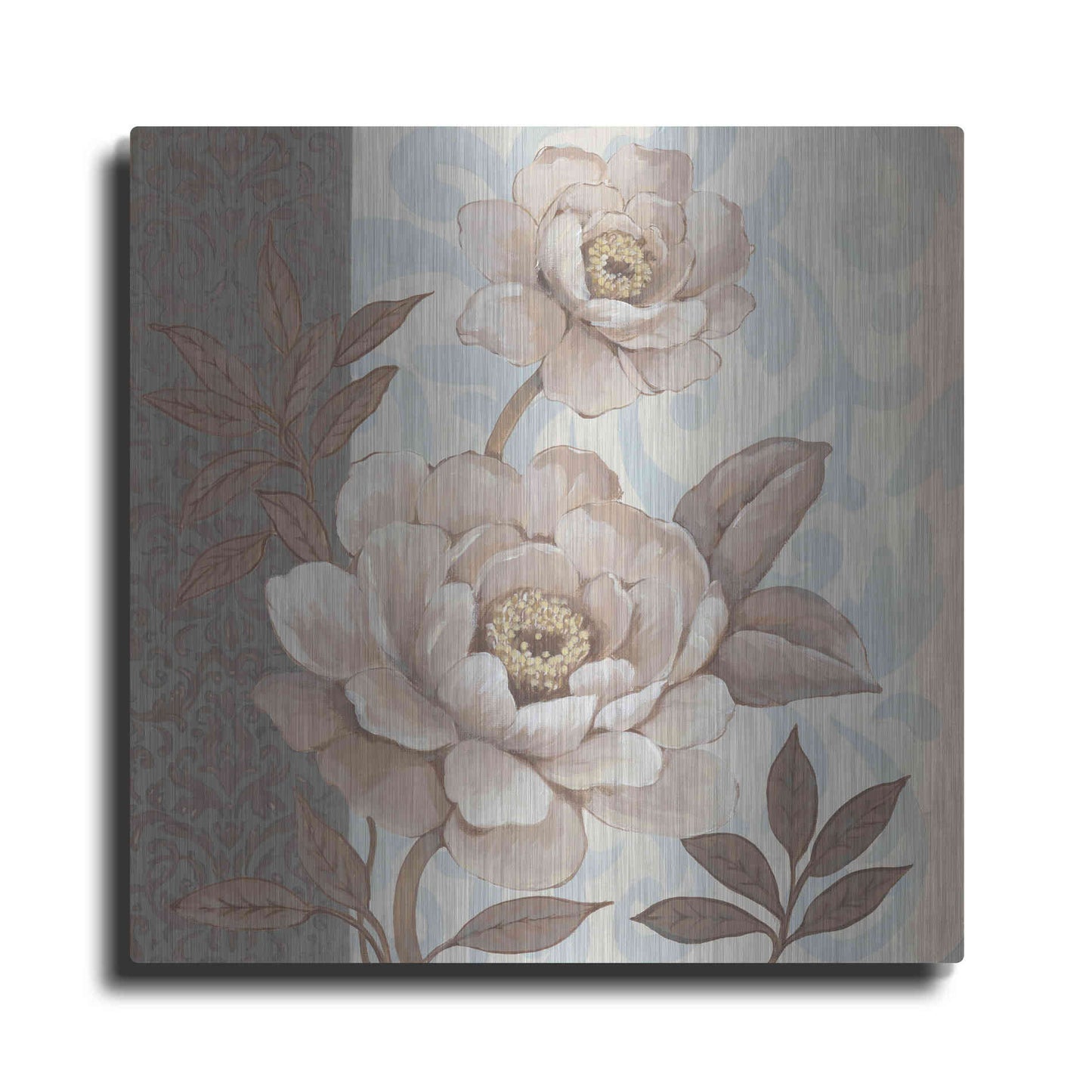 Luxe Metal Art 'Parisian Peony II' by Tim O'Toole, Metal Wall Art