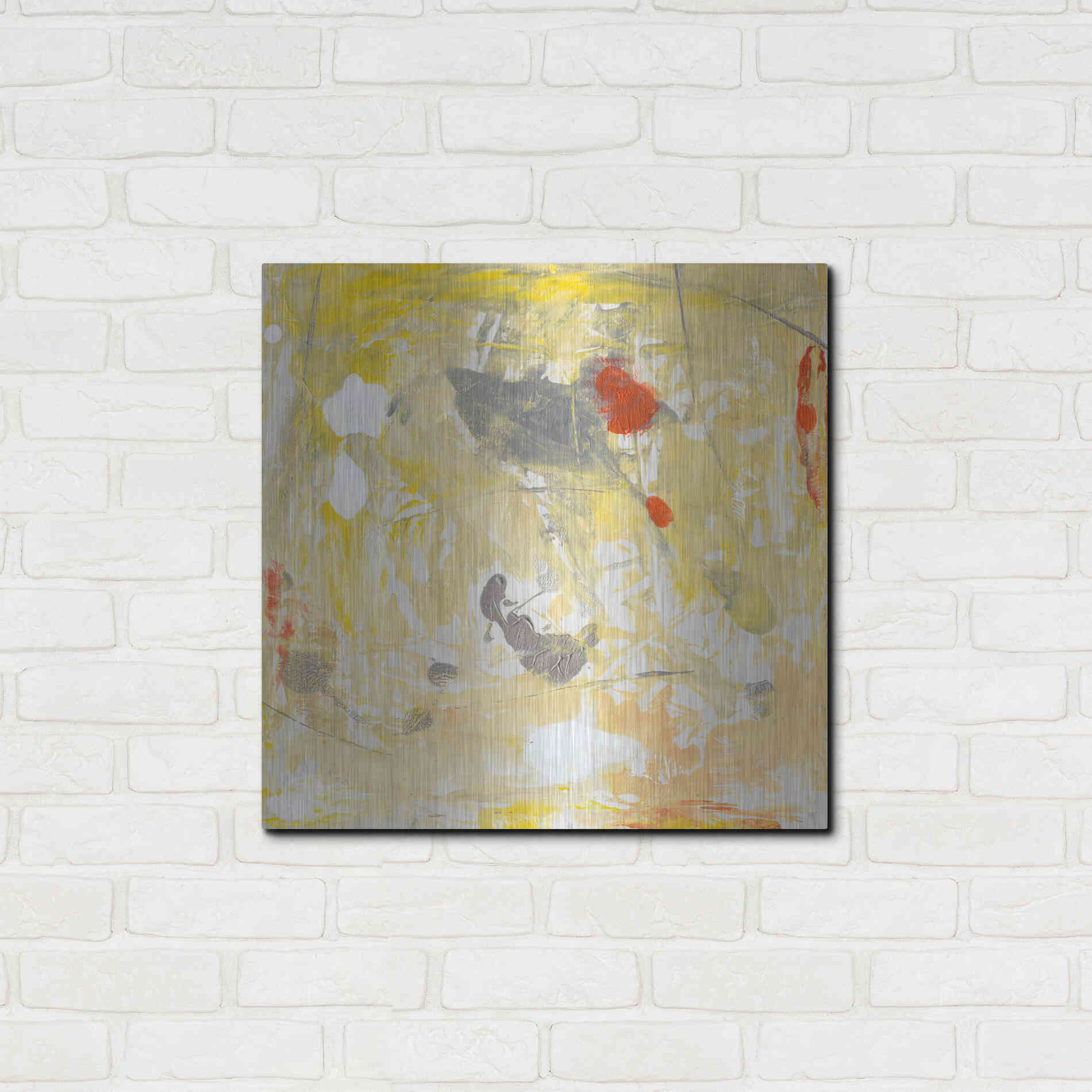 Luxe Metal Art 'Lemon Jostle I' by Tim O'Toole, Metal Wall Art,24x24