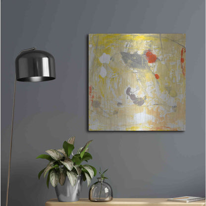 Luxe Metal Art 'Lemon Jostle I' by Tim O'Toole, Metal Wall Art,24x24