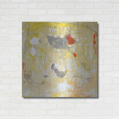 Luxe Metal Art 'Lemon Jostle I' by Tim O'Toole, Metal Wall Art,36x36