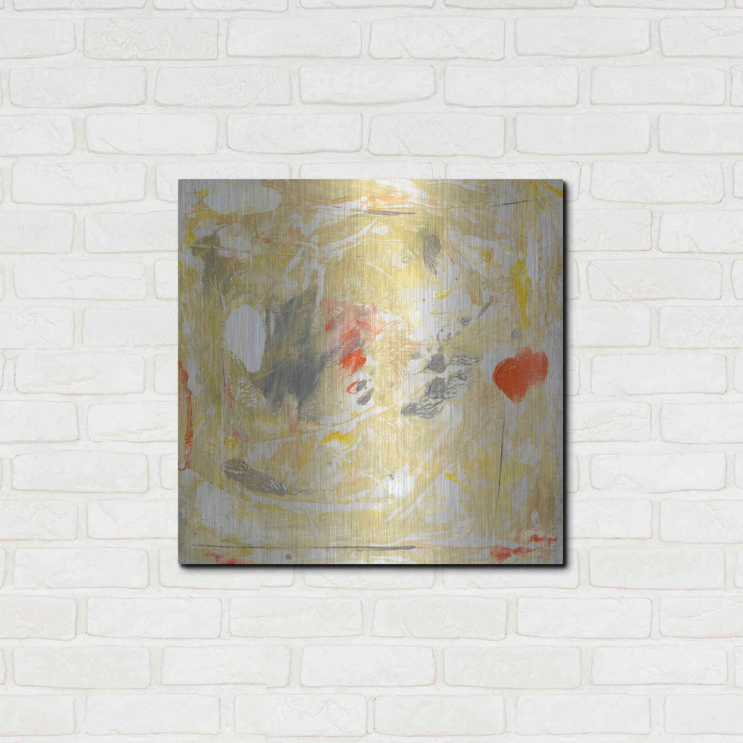 Luxe Metal Art 'Lemon Jostle II' by Tim O'Toole, Metal Wall Art,24x24