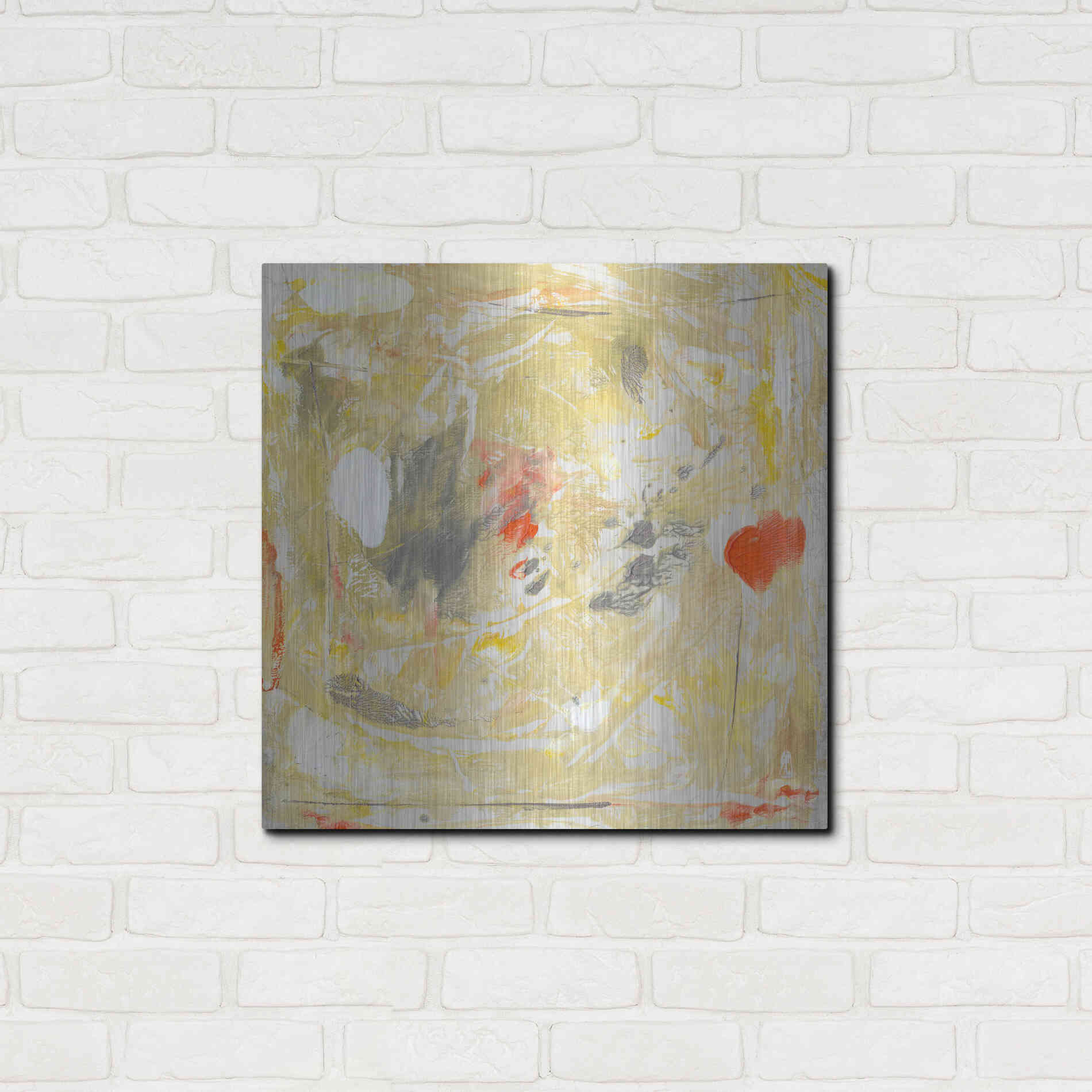 Luxe Metal Art 'Lemon Jostle II' by Tim O'Toole, Metal Wall Art,24x24