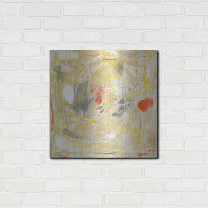 Luxe Metal Art 'Lemon Jostle II' by Tim O'Toole, Metal Wall Art,24x24