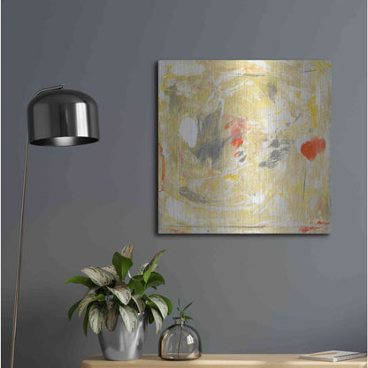 Luxe Metal Art 'Lemon Jostle II' by Tim O'Toole, Metal Wall Art,24x24