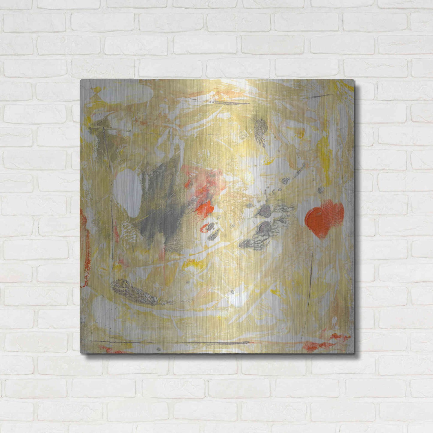 Luxe Metal Art 'Lemon Jostle II' by Tim O'Toole, Metal Wall Art,36x36