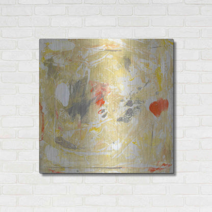 Luxe Metal Art 'Lemon Jostle II' by Tim O'Toole, Metal Wall Art,36x36