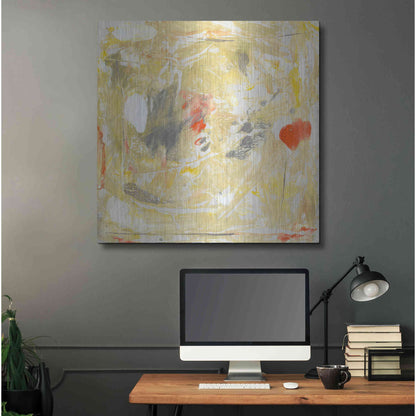 Luxe Metal Art 'Lemon Jostle II' by Tim O'Toole, Metal Wall Art,36x36