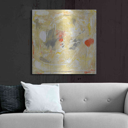 Luxe Metal Art 'Lemon Jostle II' by Tim O'Toole, Metal Wall Art,36x36