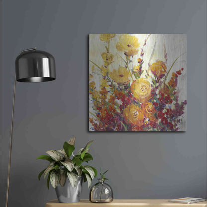 Luxe Metal Art 'Mixed Bouquet I' by Tim O'Toole, Metal Wall Art,24x24