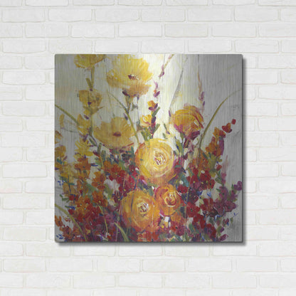 Luxe Metal Art 'Mixed Bouquet I' by Tim O'Toole, Metal Wall Art,36x36