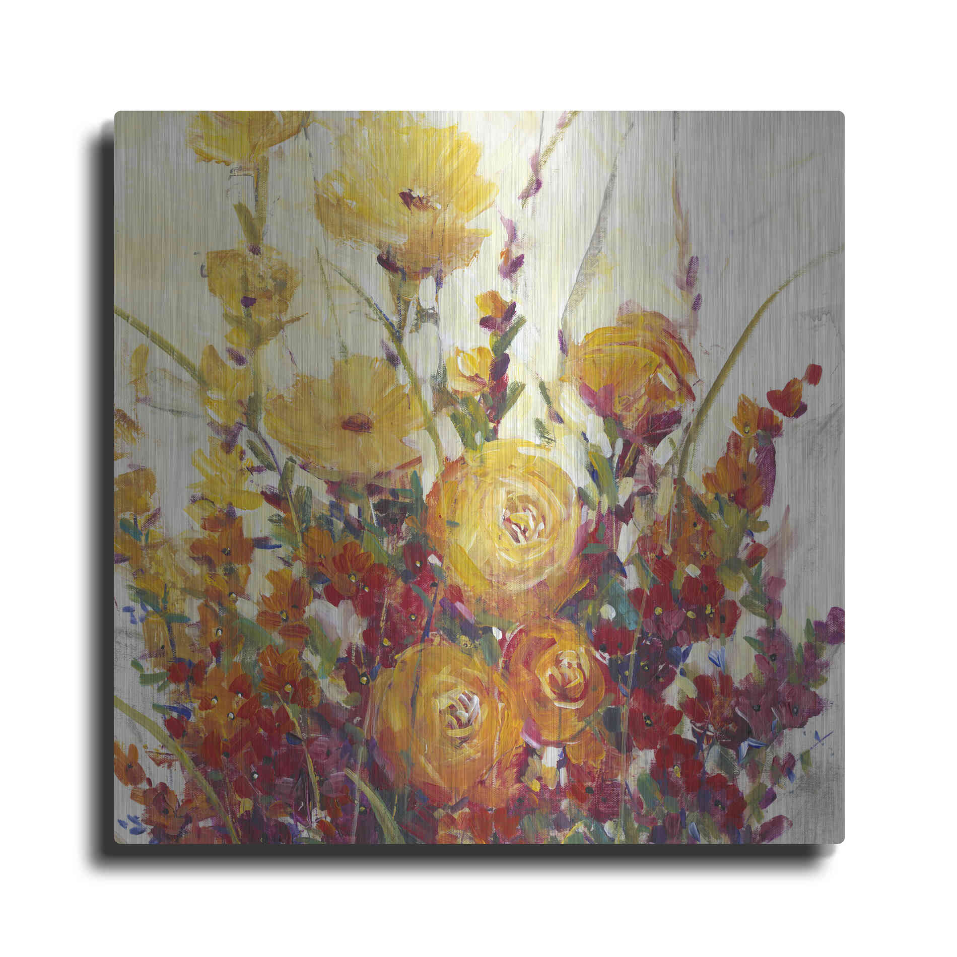 Luxe Metal Art 'Mixed Bouquet I' by Tim O'Toole, Metal Wall Art
